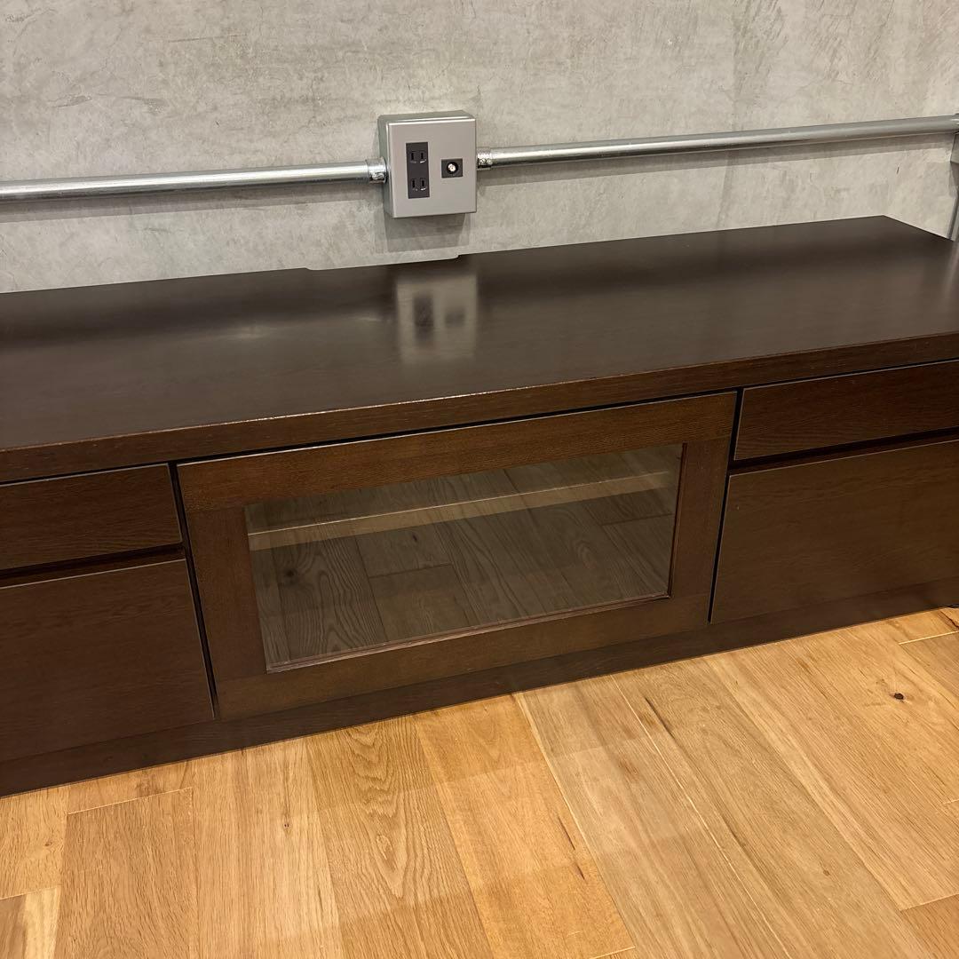 IDC大塚家具◆テレビボード ガラス扉付き 1500 SHIN A