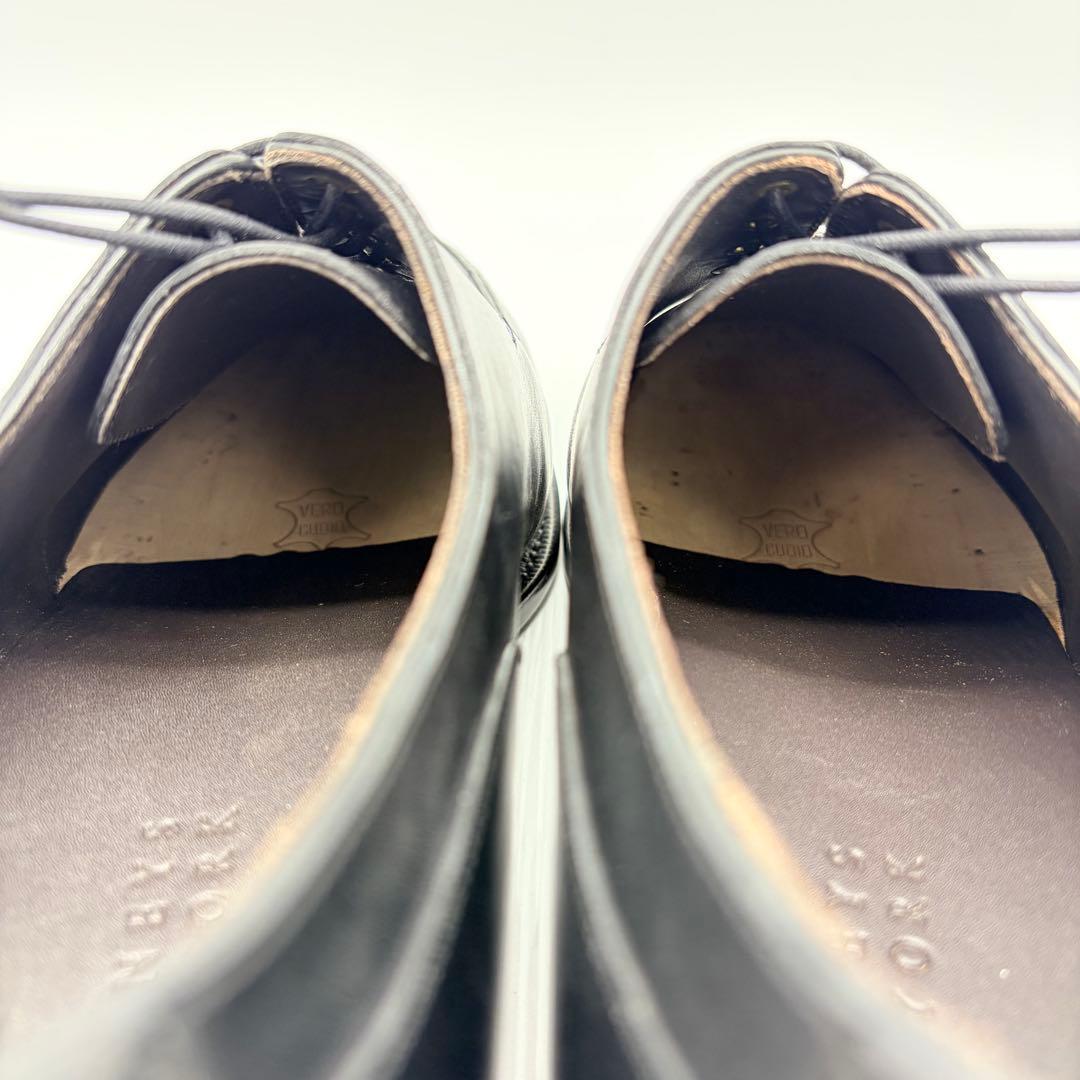 【展示品】バーニーズニューヨーク Uチップ 26.5cm ブラック 外羽根 革靴