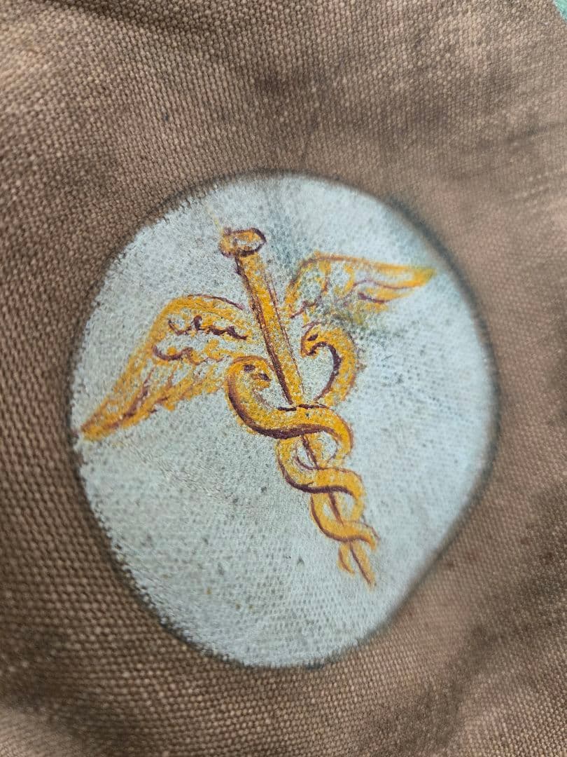 第二次大戦頃　実物　珍品　米陸軍バッグ　ピンナップガールペイント