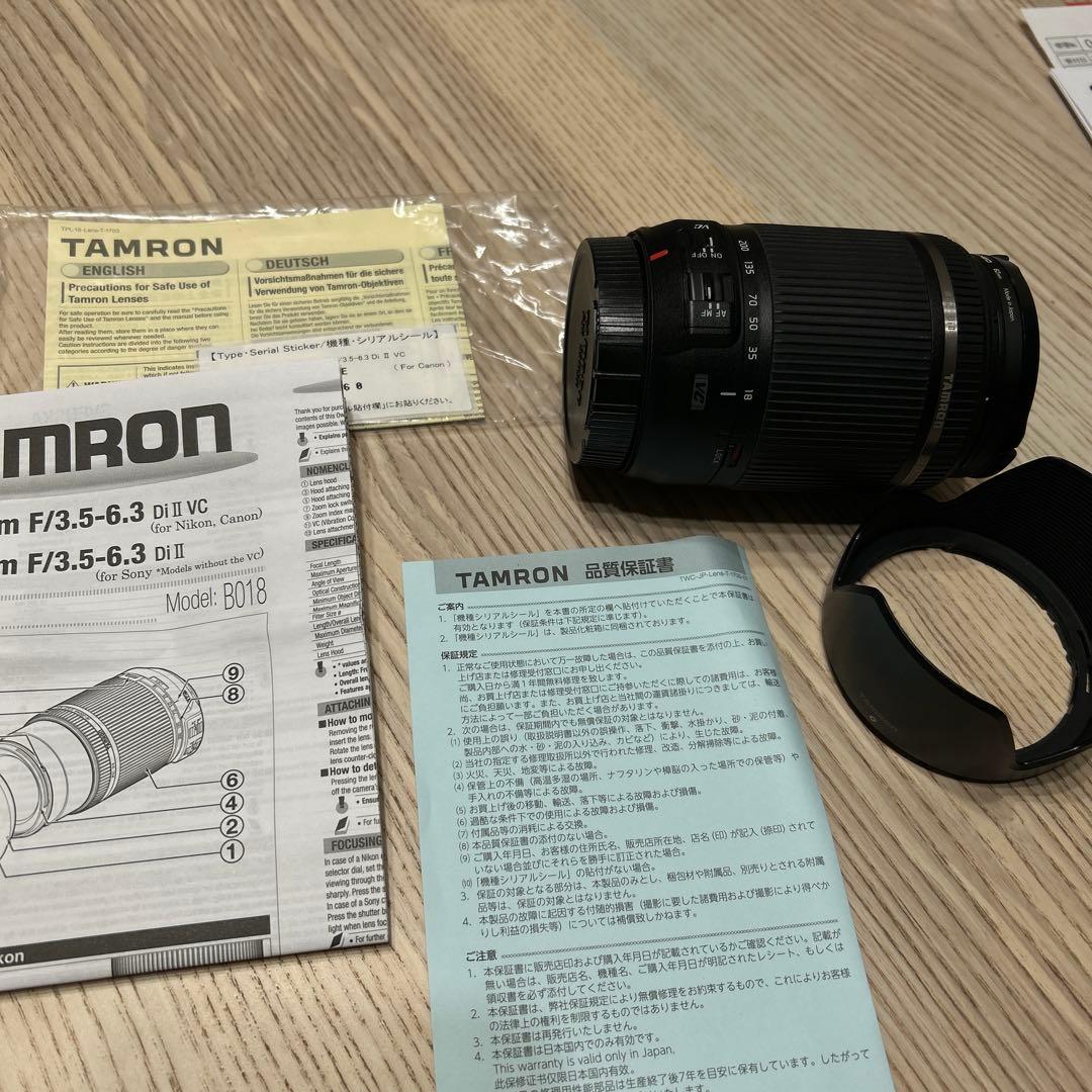 TAMRON 18-200 DiII VC キャノン用 B018E