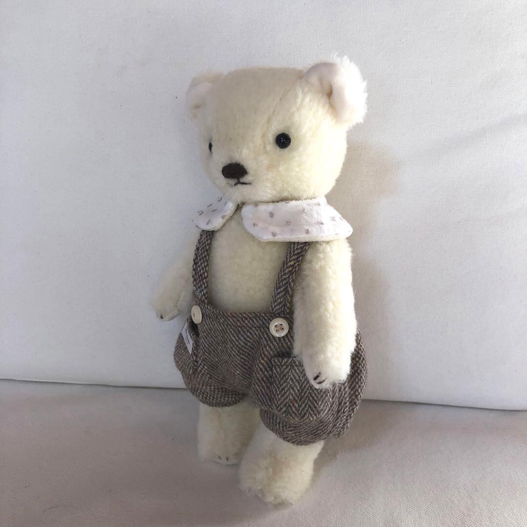 ハンドメイド　しろくまくんの冬支度　アルパカ&ウールのぬいぐるみ