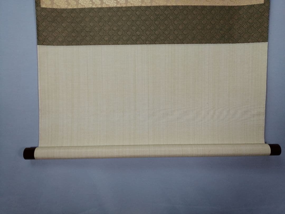 【茶道具】大徳寺　龍源院 細合喝堂和尚筆　鯉のぼり画賛『五月時』掛軸 軸C172