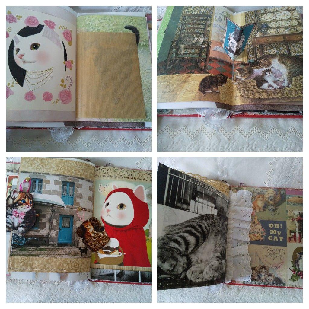 ジャンクジャーナル　猫ちゃん　洋書　フェルティングニードル