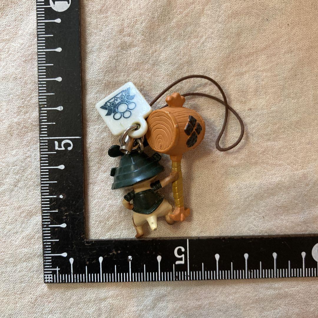 ストラップ　モンハン　アイルー　猫武者鎧　ッポン！