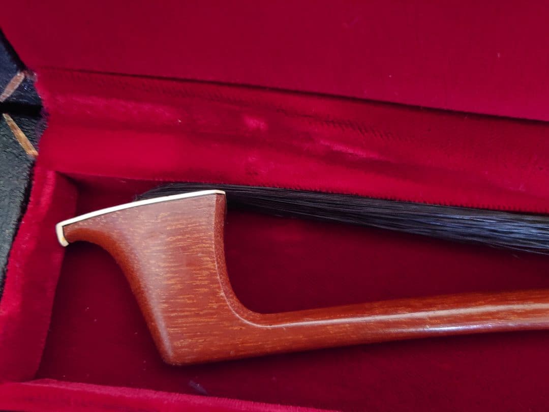 ま*と様 ジャーマンスタイルコントラバス弓ビンテージ　黒毛