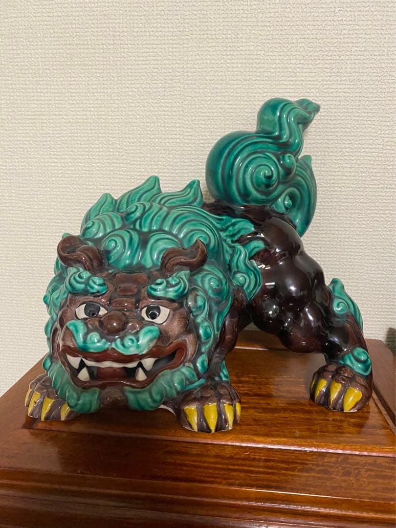 素晴らしい　から　獅子 シーサ　昭和初期 除魔け　緣起物