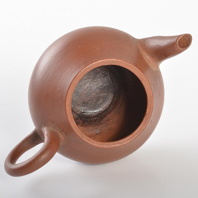 中国　孟臣製　紫砂　朱泥　急須　茶壷　V　R7392