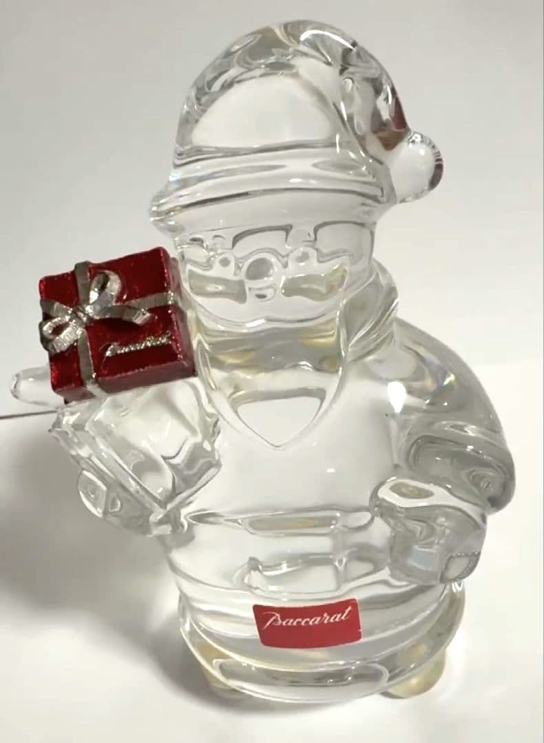 バカラ サンタクロース スノーマン 【ピンブローチ 置物箱付き】