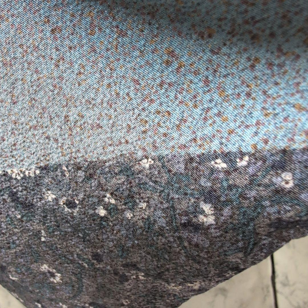 プロフ必読Happy様正絹青色 訪問着 片側模様 斜め柄