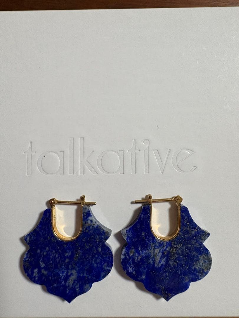 TALKATIVE トーカティブ　クレスト　ピアス　ロータス　ラピスラズリ