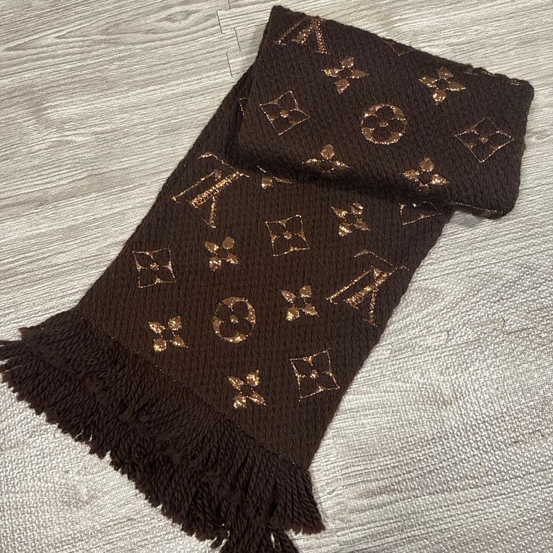 専用　ルイヴィトン エシャルプロゴマニア マフラー シャインマロン ブラウン