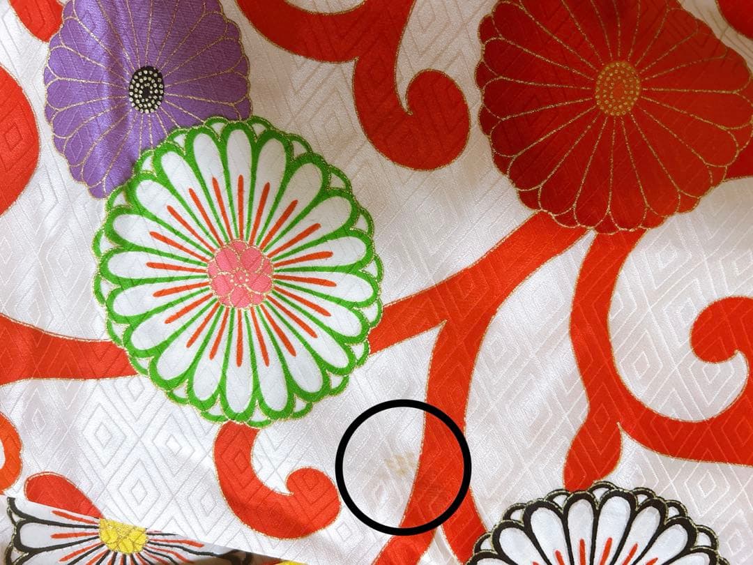 アンティーク総絞り♡七五三　3歳　女の子　フルセット　一式　赤系　レトロ着物