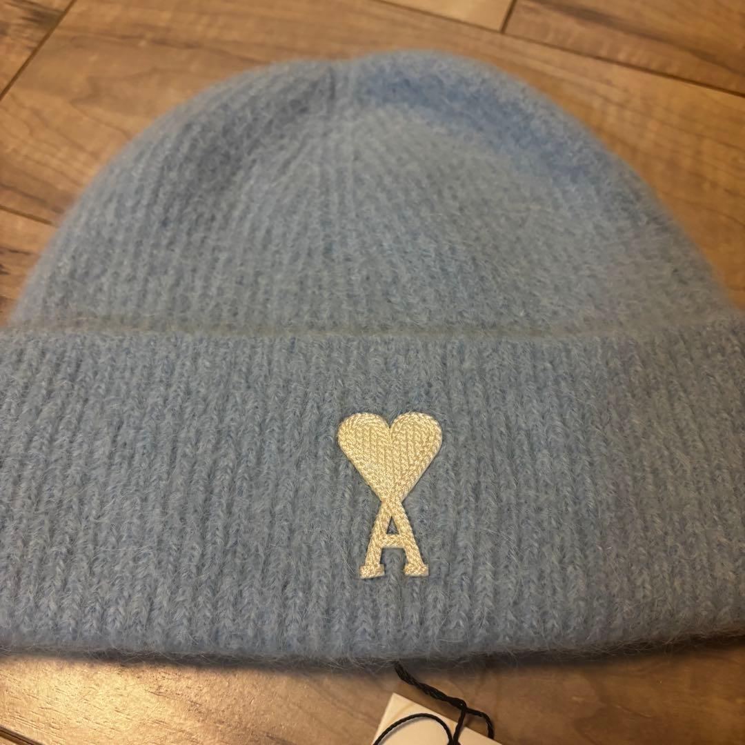 【新品未使用】amiparis★アミパリス ★ブルー★アルパカブレンドニット帽