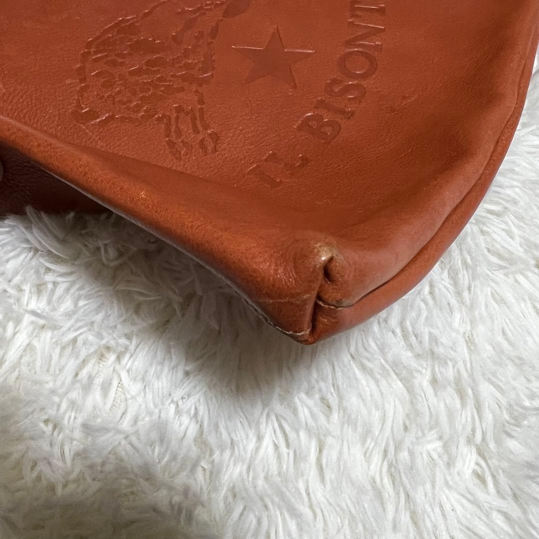 良品✨イルビゾンテ ショルダーバック レザー 肩掛け ビックロゴ型押し