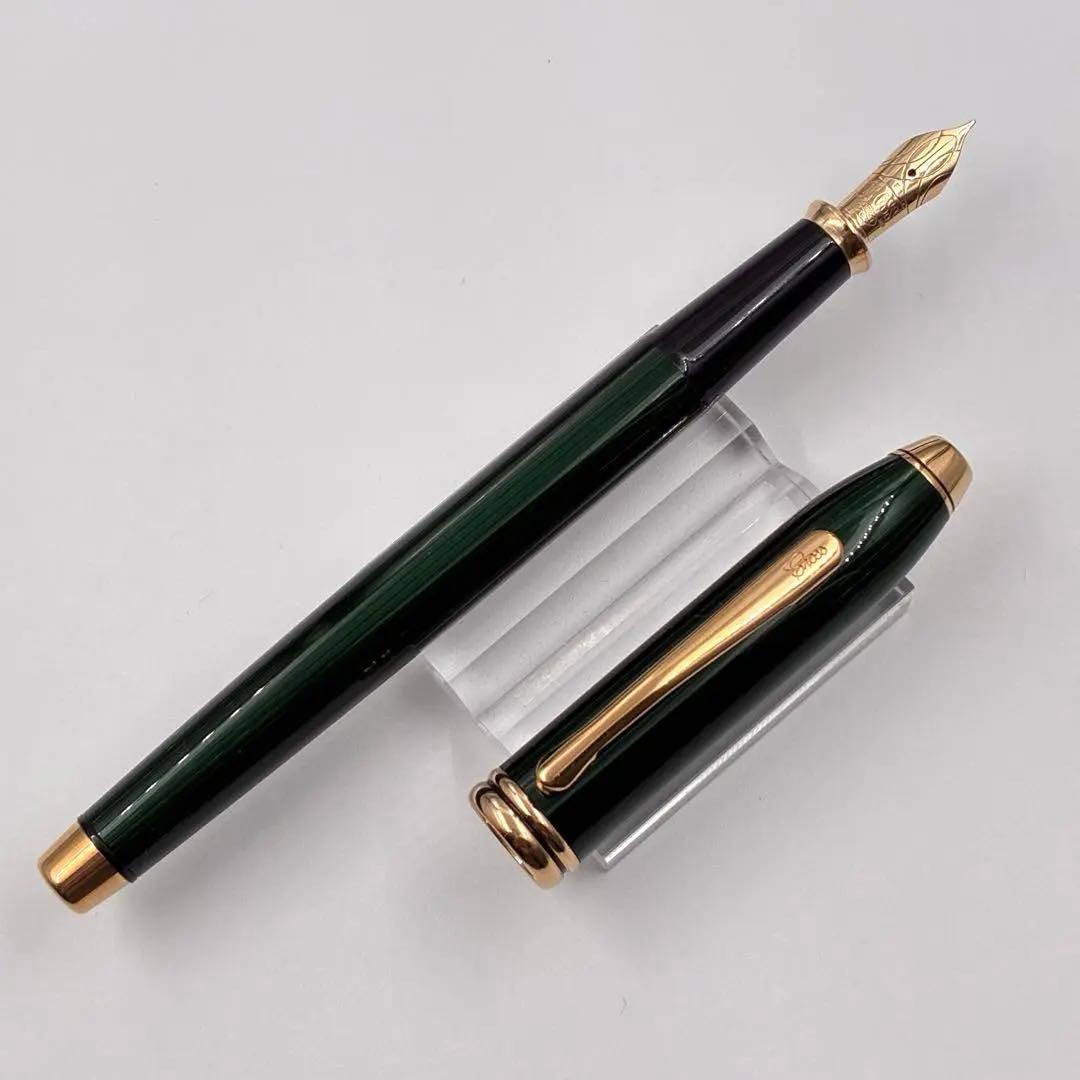 CROSS クロス タウンゼント 万年筆 グリーン 14Kペン先 細字F