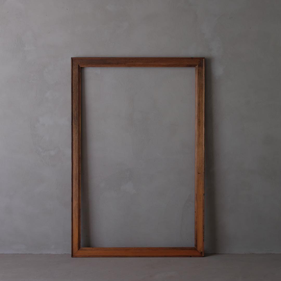 大型木製額縁　フレーム 絵画 レトロ ヴィンテージ 古家具