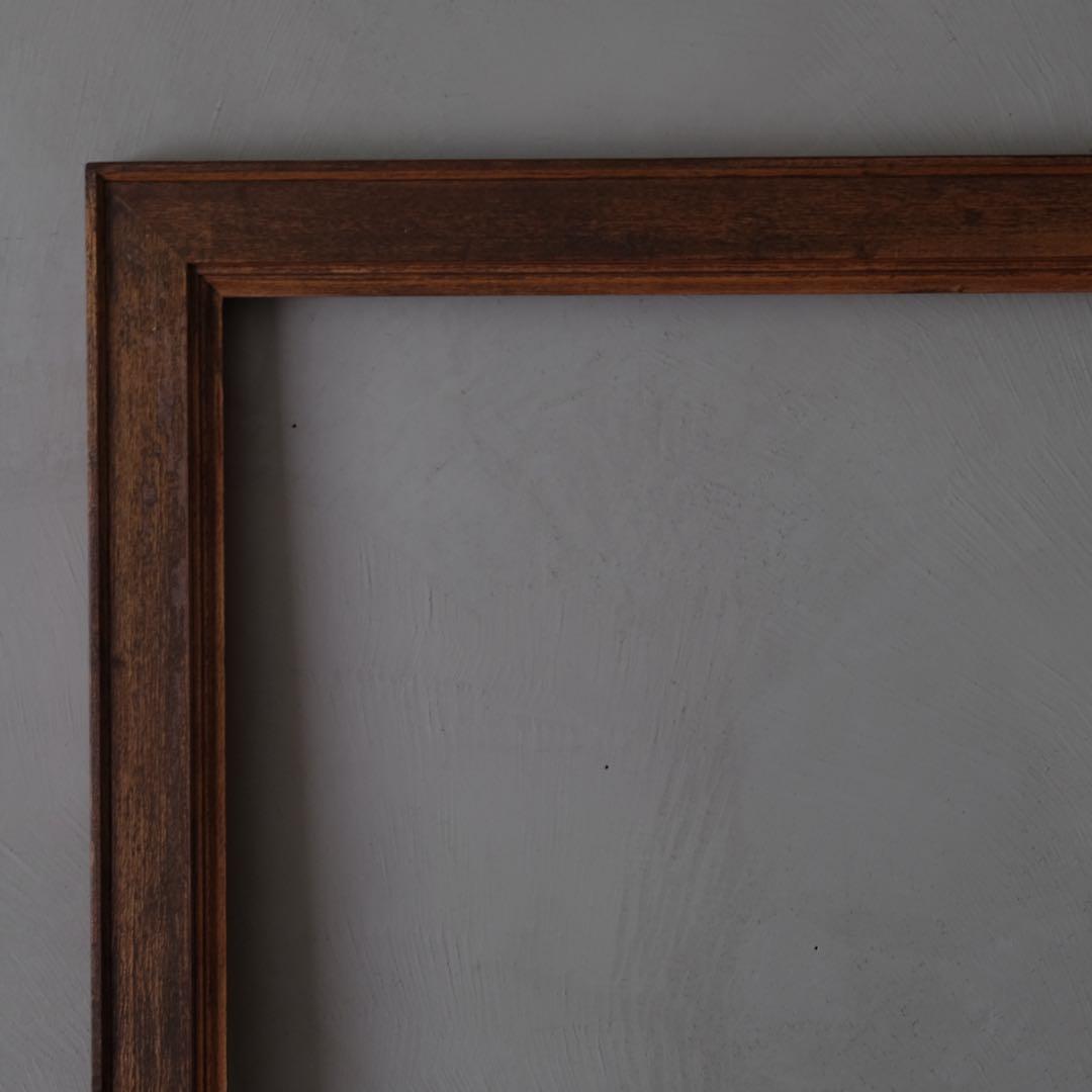 大型木製額縁　フレーム 絵画 レトロ ヴィンテージ 古家具