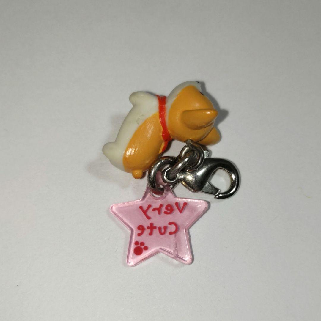 【当時物】わんわんわんこ　ファスナーホルダー　コーギー　チャーム　平成レトロレア