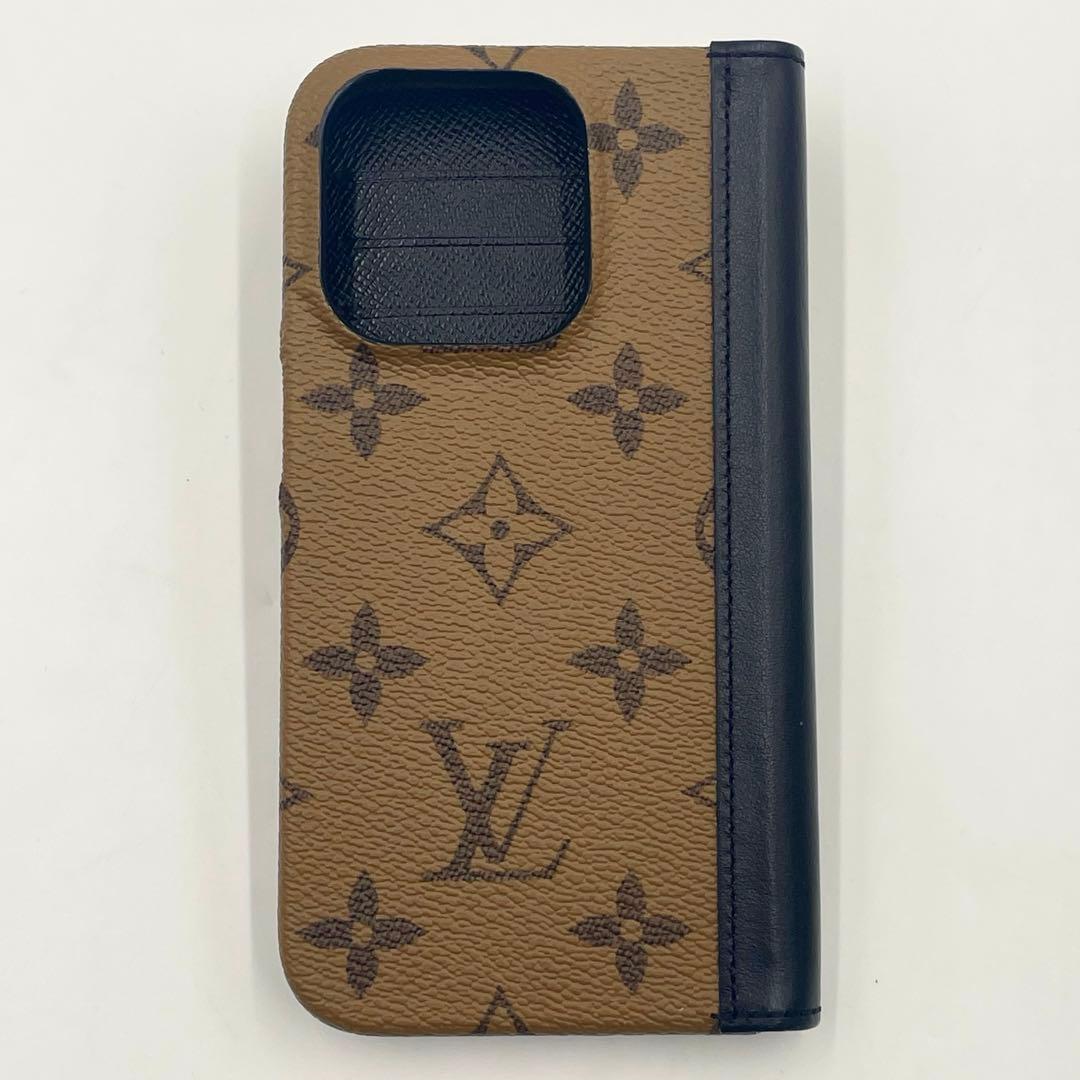 定価9万・美品ルイヴィトン モノグラムリバース フォリオ iPhone15Pro