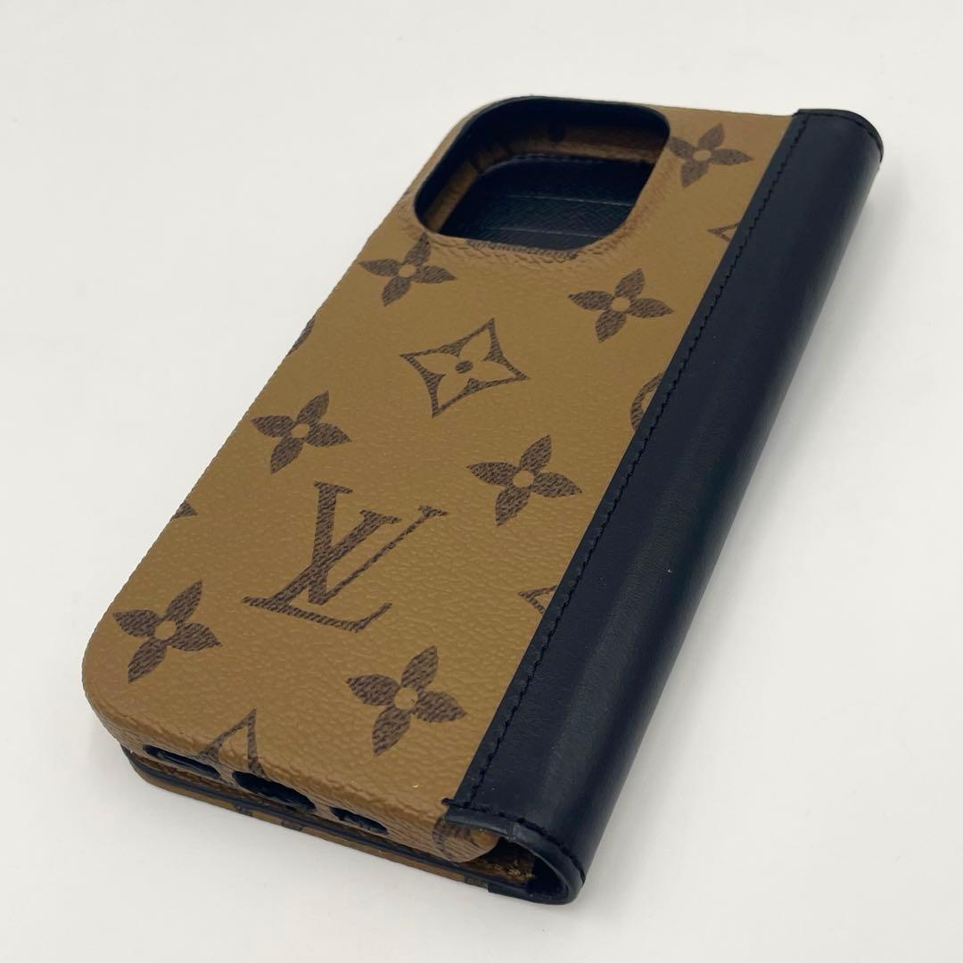 定価9万・美品ルイヴィトン モノグラムリバース フォリオ iPhone15Pro