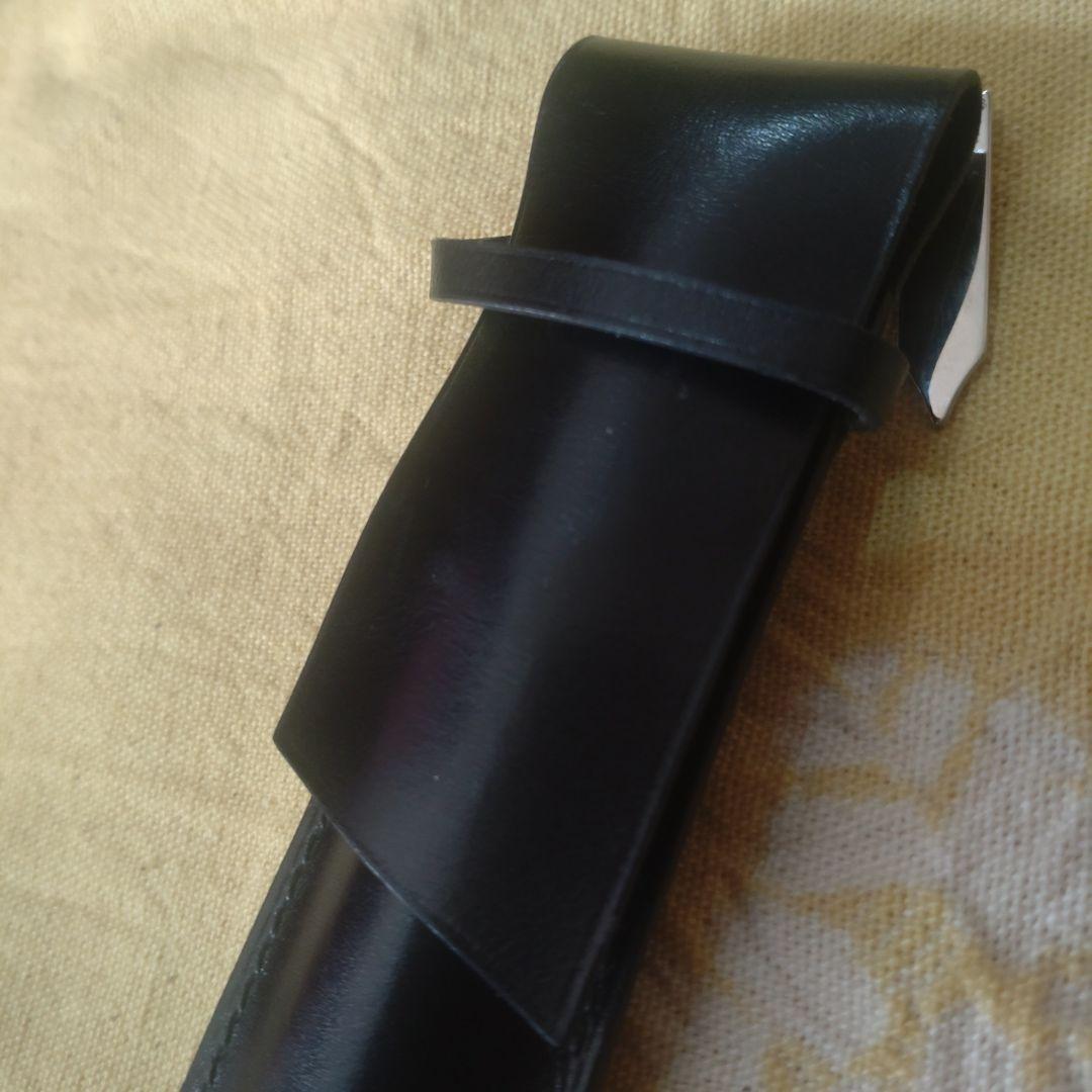 HERMES　黒 レザー ペンケース