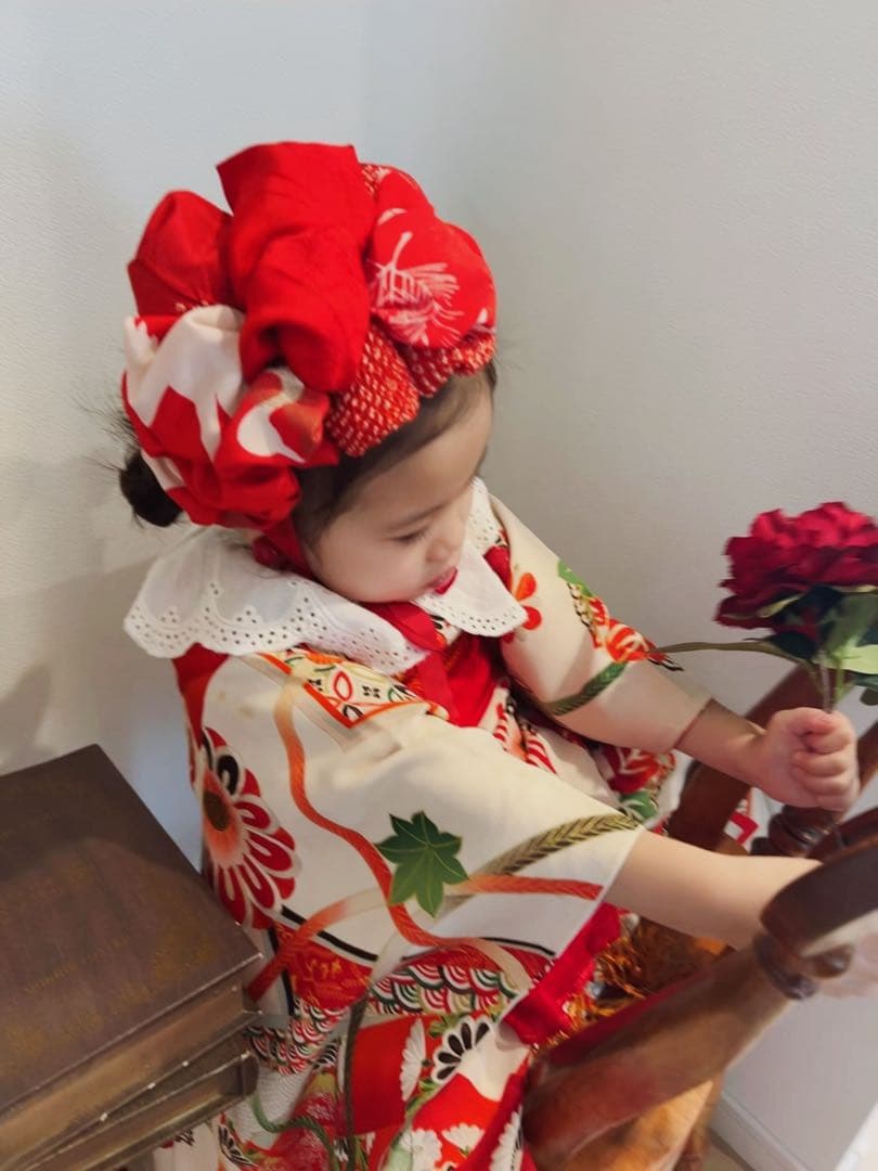 つ*ま様 七五三　七五三髪飾り　ヘッドドレス　着物髪飾り　リメイク髪飾り　022