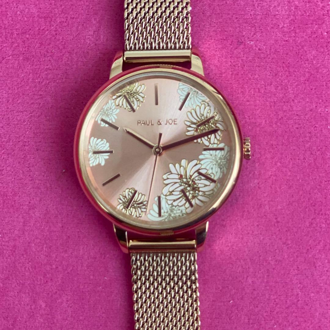 未使用　稼働中　PAUL&JOE ポール&ジョー 腕時計　クリザンテーム