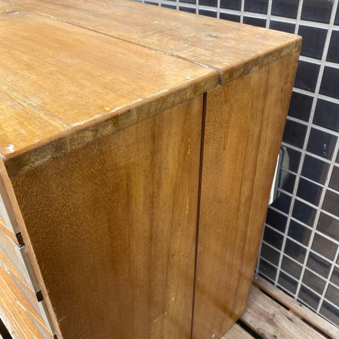 昭和レトロ 金しどり印絹糸 店舗什器 ショーケース 木製 古家具 糸大量