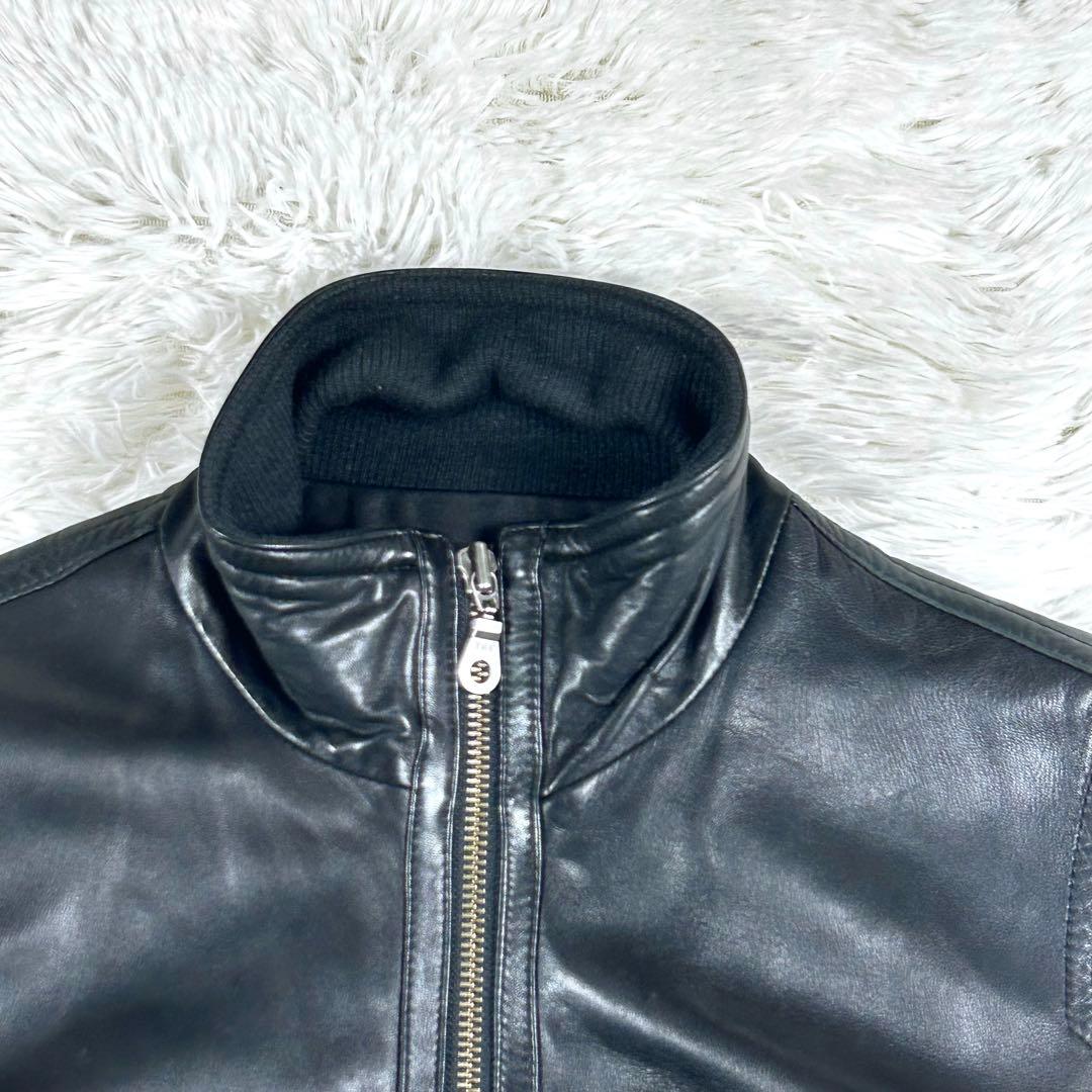 アーバンリサーチ ラムレザー シングルライダースジャケット Lサイズ ブラック