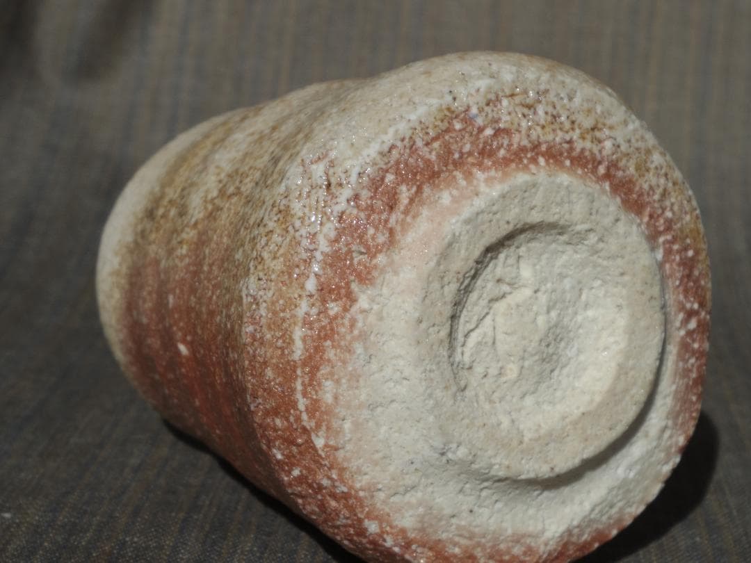 未使用★金重元郎【師＆父：金重陶陽】伊賀土湯呑★共箱・布