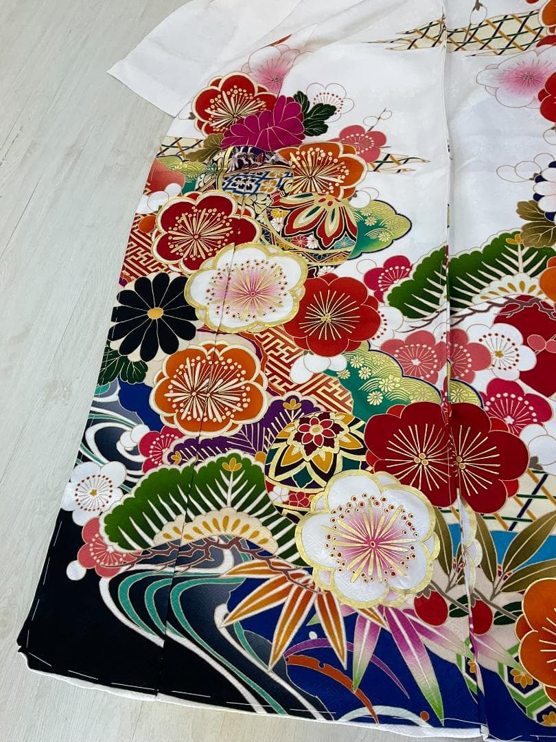 ★WATAAME★　お振袖フルセット　白　モダンテイスト　サイズ自由