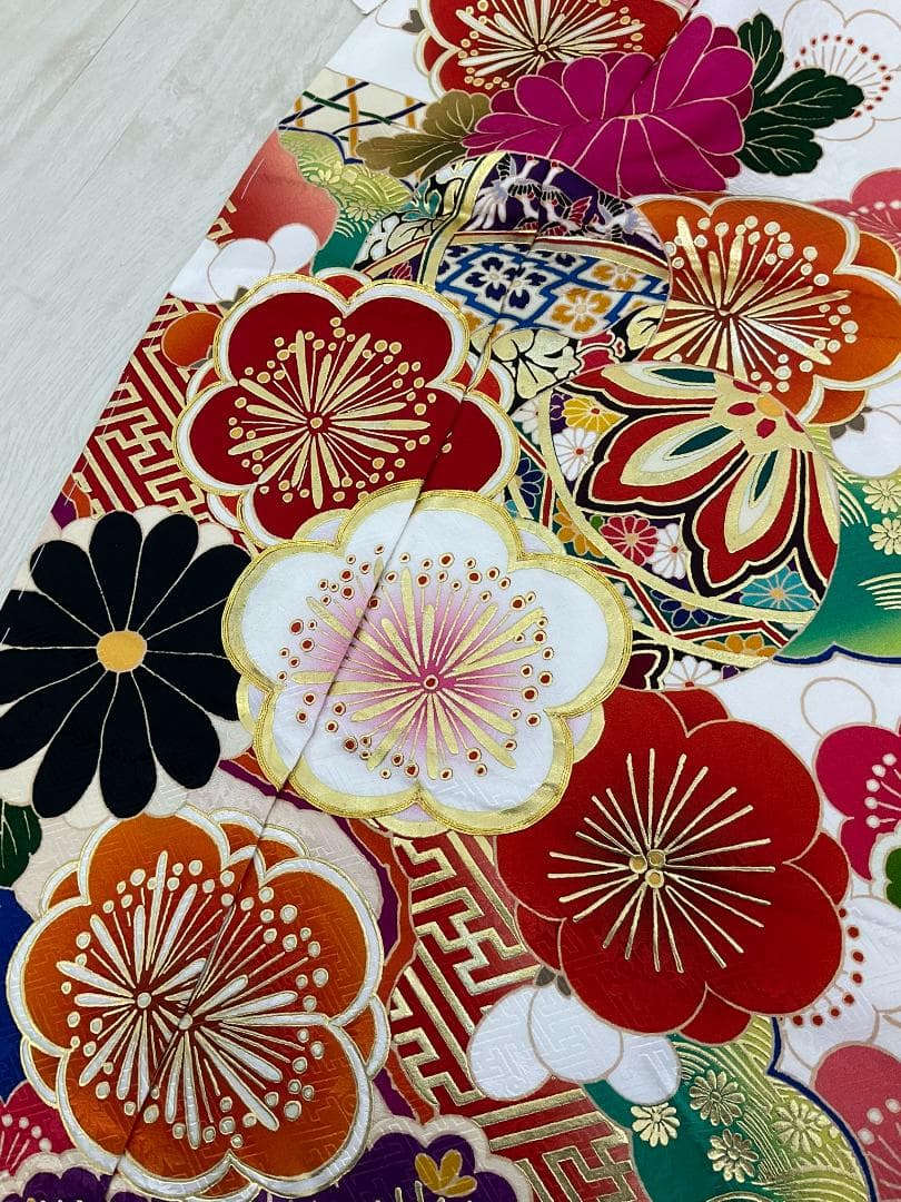 ★WATAAME★　お振袖フルセット　白　モダンテイスト　サイズ自由