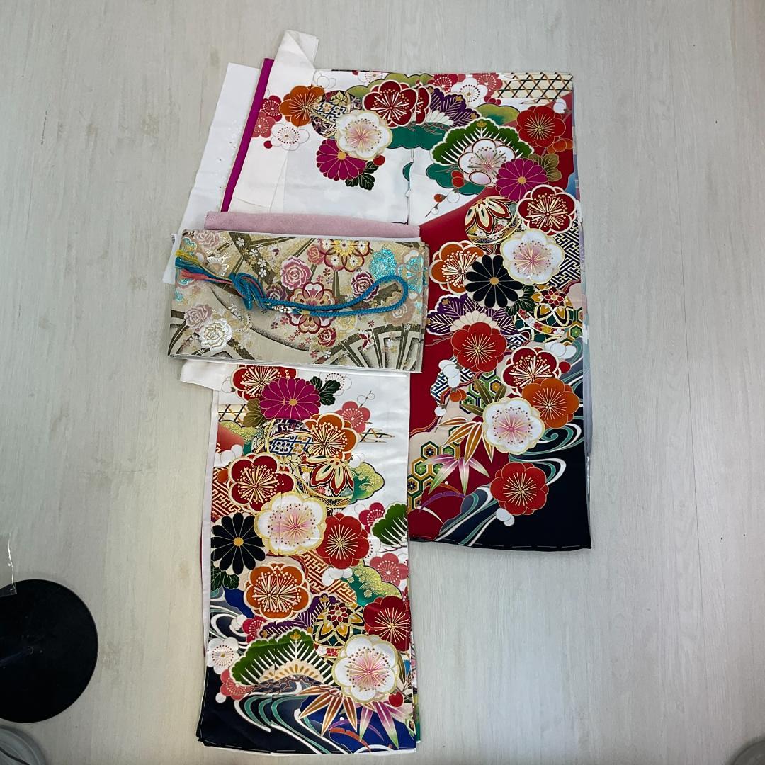 ★WATAAME★　お振袖フルセット　白　モダンテイスト　サイズ自由