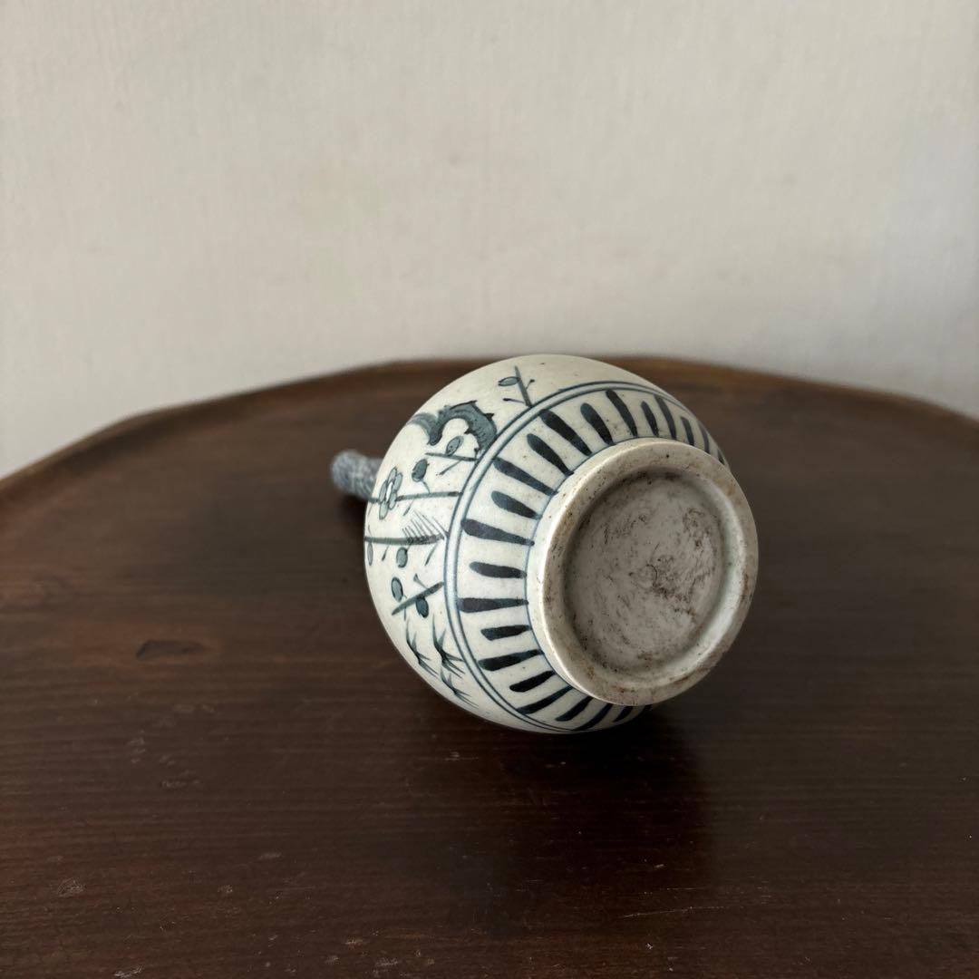 伊万里染付　徳利　一輪挿し　古道具　アンティーク　骨董　古美術　花器　傷　検李朝