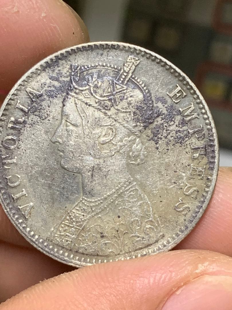 1901 年 エンプレス・ヴィクトリア 1ルピー 銀貨 古銭 銀貨