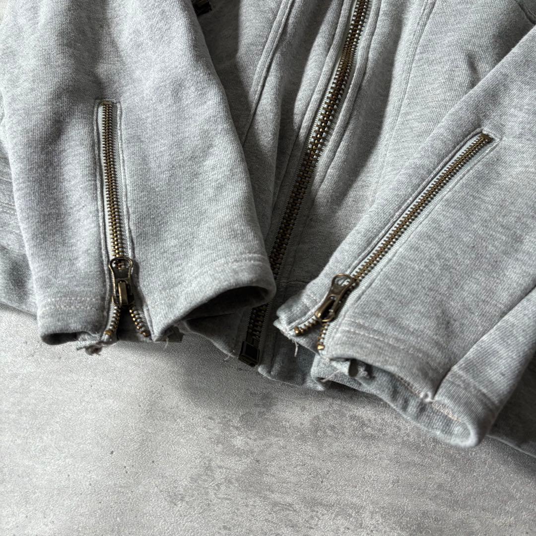 ジャケット・アウター 00s archive far sweat riders jacket y2k