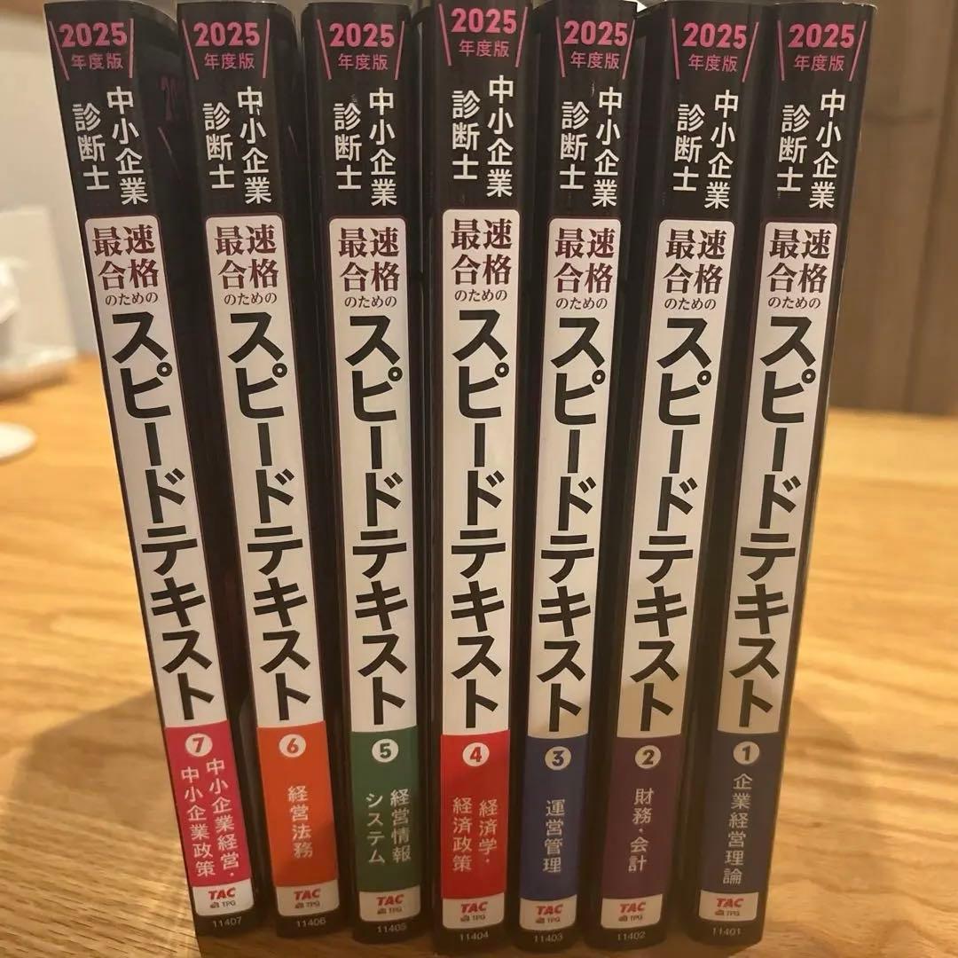 中小企業診断士 2025年度版 最速合格のためのスピードテキスト 1〜7セット