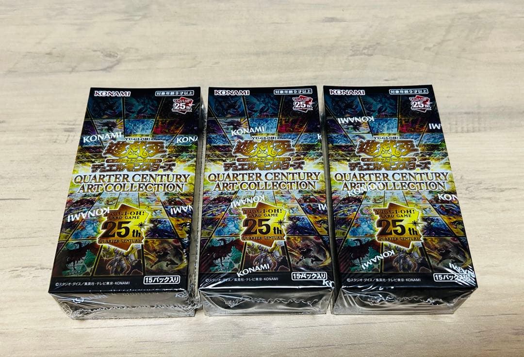 遊戯王 クォーターセンチュリーアートコレクション シュリンク付き　3box