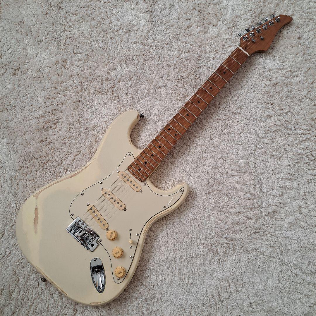 ゆき　工房製作ストラトエレキギター CS69復刻アセンブリ搭載　レリック
