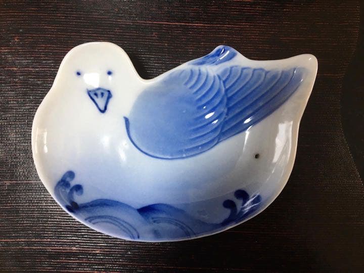 鳩形　皿　アンティーク