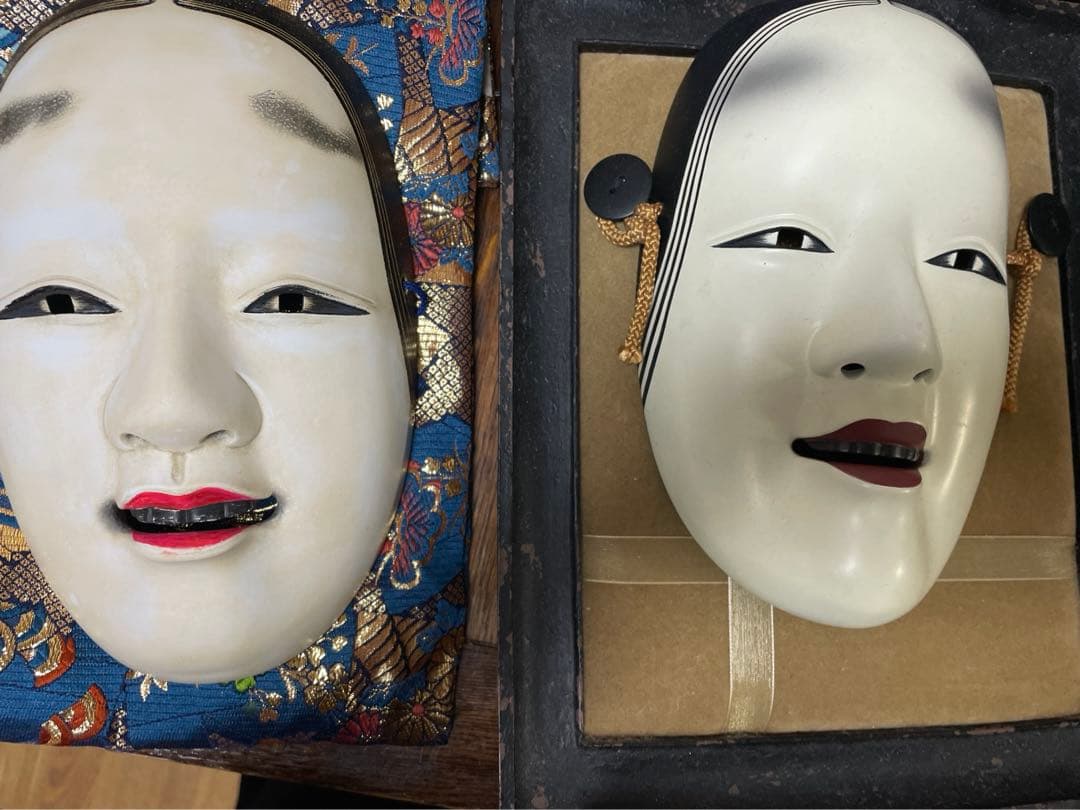 cimastone replicas 京都科学標本 能面 小面（若女）額縁付