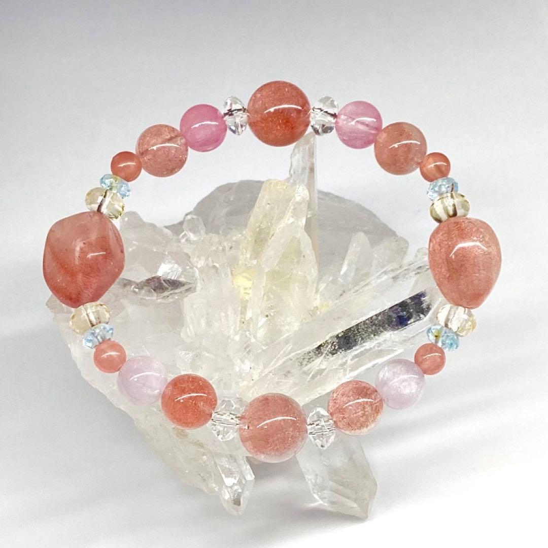 小唄 ★ブレスレット ストロベリークォーツ ♪ 353