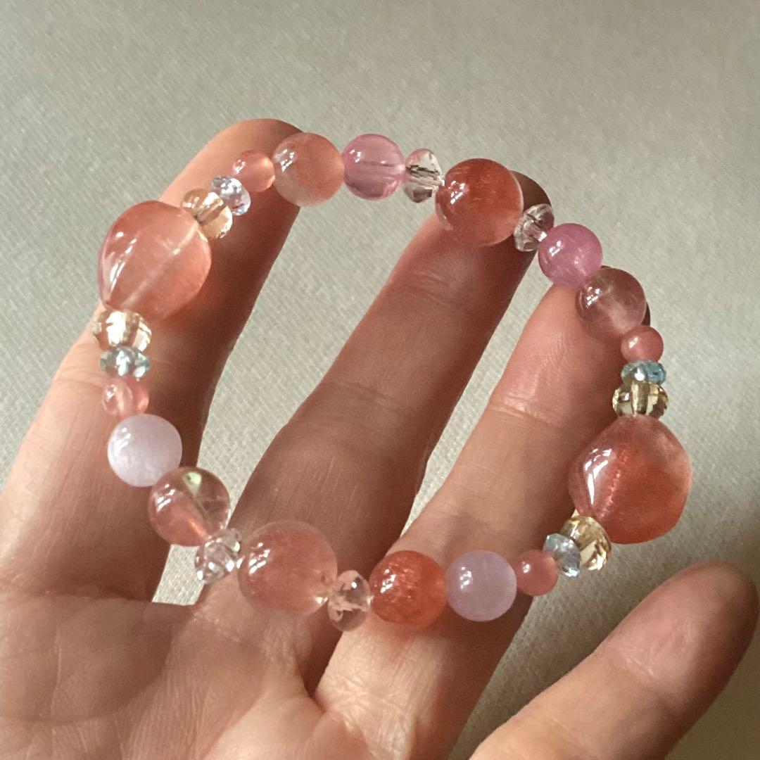 小唄 ★ブレスレット ストロベリークォーツ ♪ 353