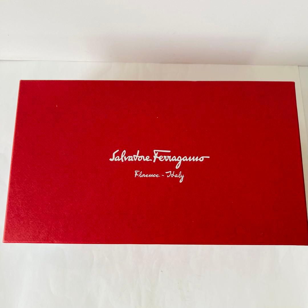 サルバトーレ フェラガモ ウイングチップ 24.5cm ボルドー 除菌・消臭済み