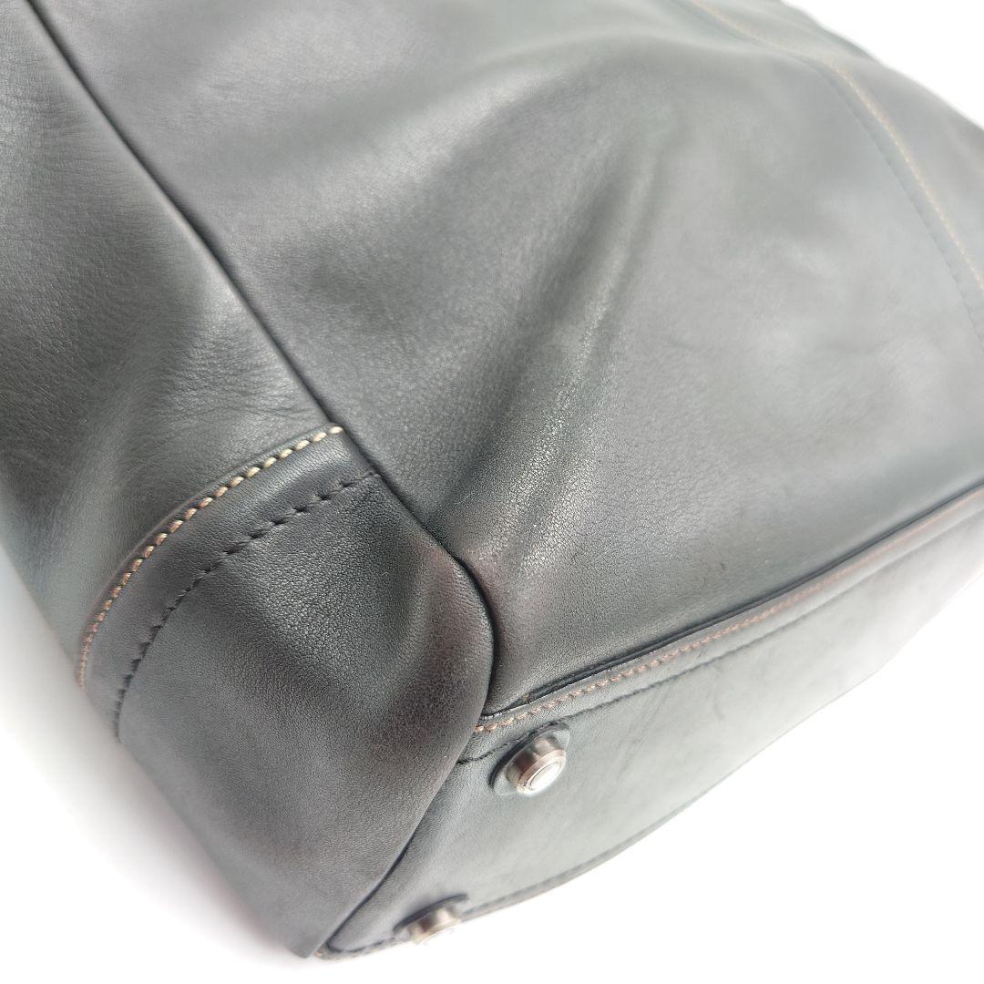 COACH オールドコーチ ビジネスバッグ 2way レザー 黒 トンプソン