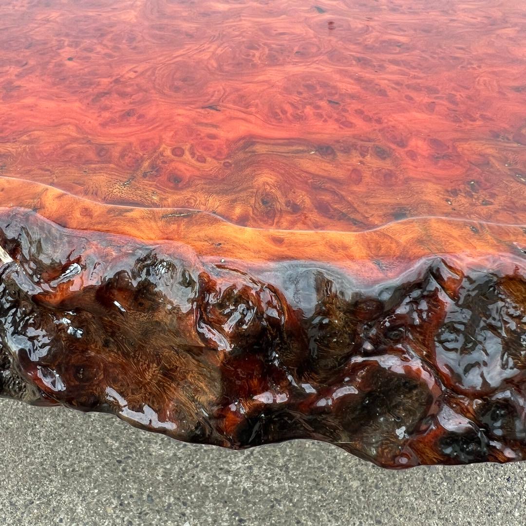 (未使用品) 木製円形座卓　花梨　テーブル　高級テーブル