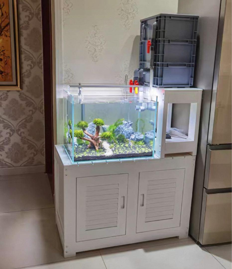 水槽池用フィルター外部式濾過器装置25W水中ポンプ 濾過材2段付き　アクアリウム