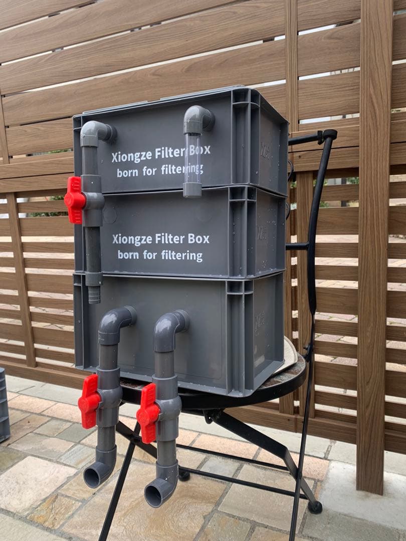 水槽池用フィルター外部式濾過器装置25W水中ポンプ 濾過材2段付き　アクアリウム