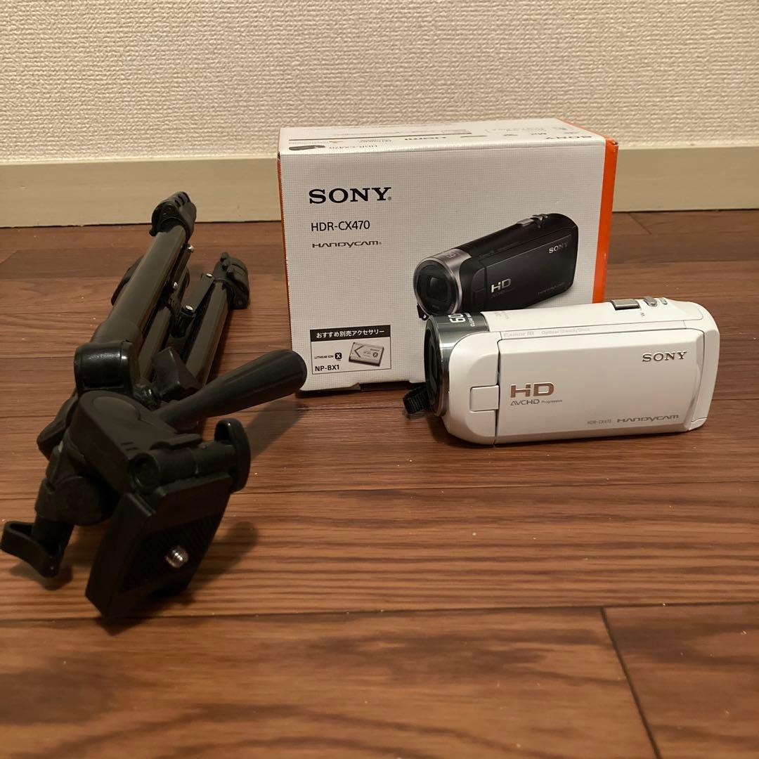 SONY HDR-CX470 ビデオカメラ　※SDカード&三脚付き