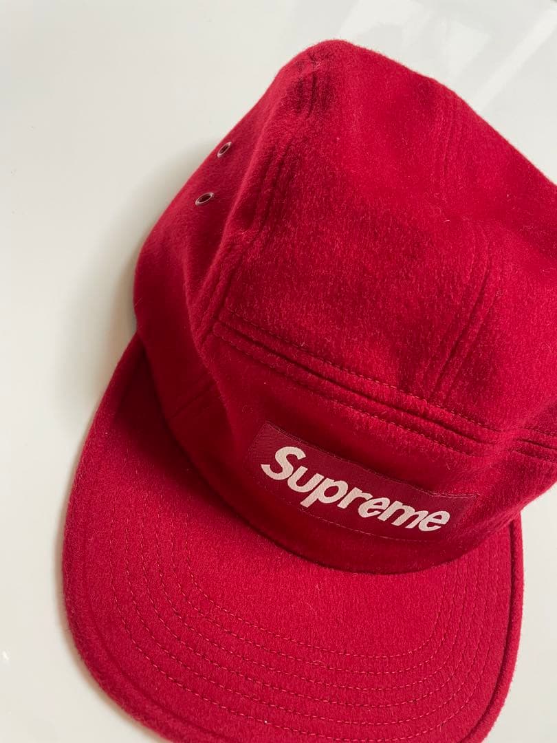 supreme wool camp cap red 赤　キャップ